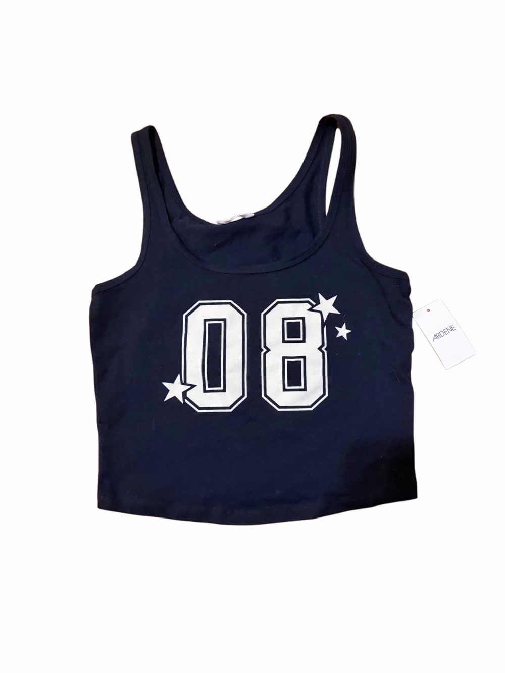 🛍️3/$20🛍️ Ardene Black '08' Numbered Tank Crop Top